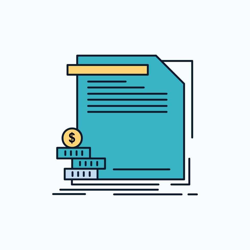 economy. finance. money. information. reports Flat Icon. green and Yellow sign and symbols for website and Mobile appliation. vector illustration
