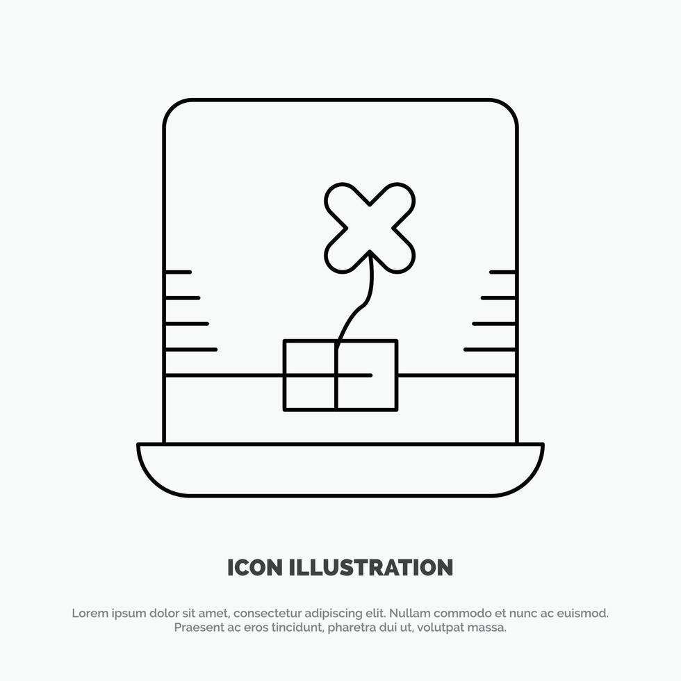 Laptop Computer Ireland Line Icon Vector