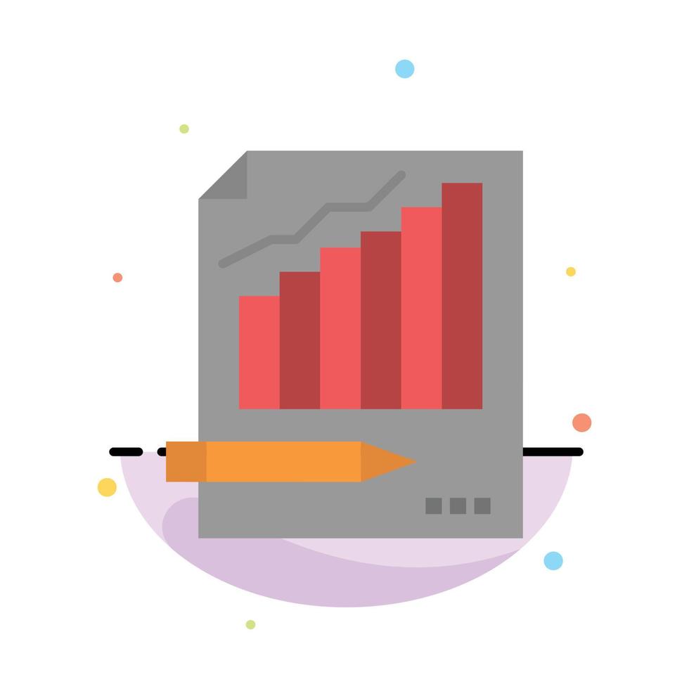 Statistics Analysis Analytics Business Chart Graph Market Abstract Flat Color Icon Template vector