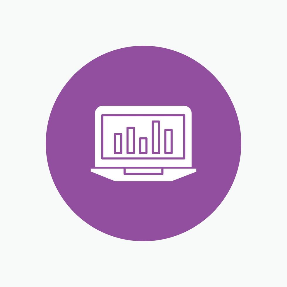 Laptop Graph Analytics Monitoring Statistics vector