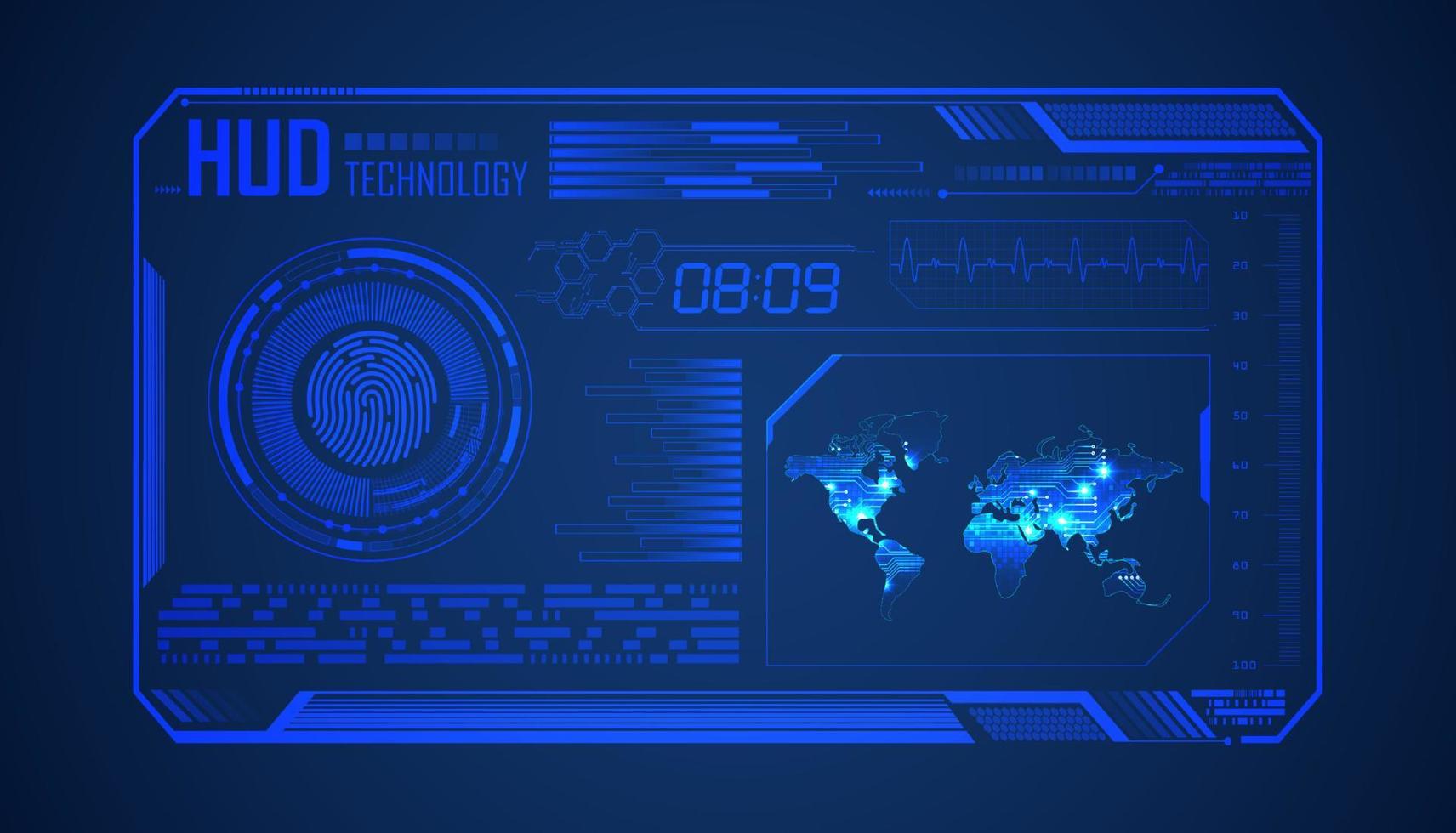 Modern HUD Technology Background vector