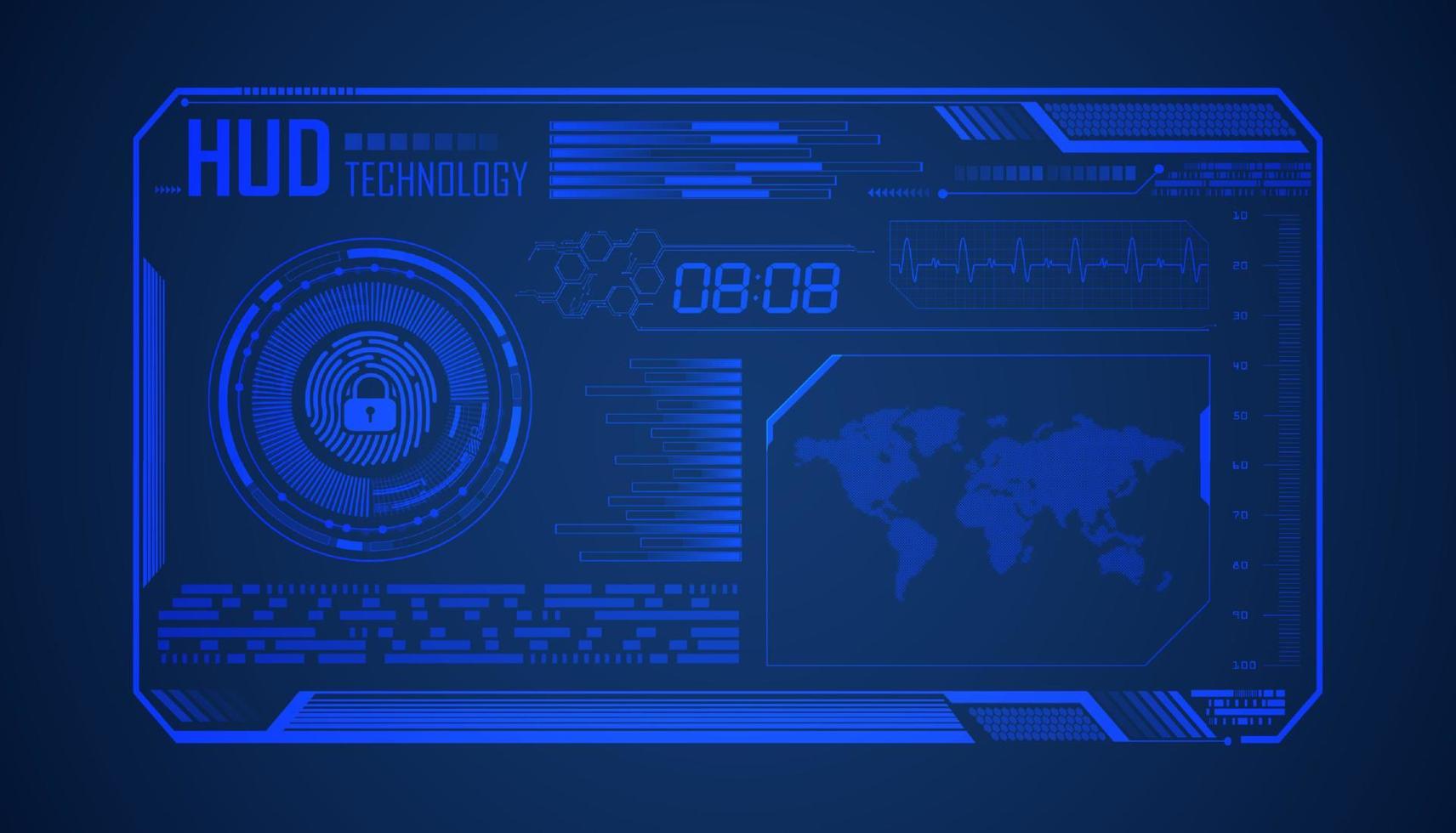 Modern HUD Technology Background vector
