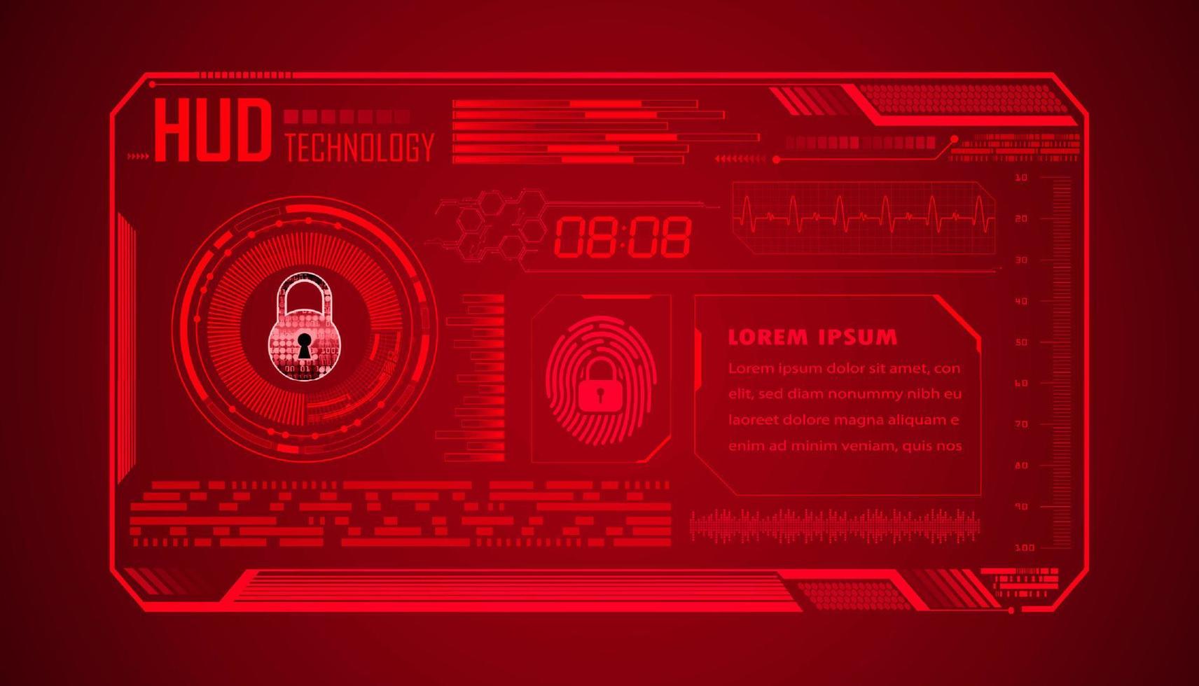 Modern HUD Technology Background vector