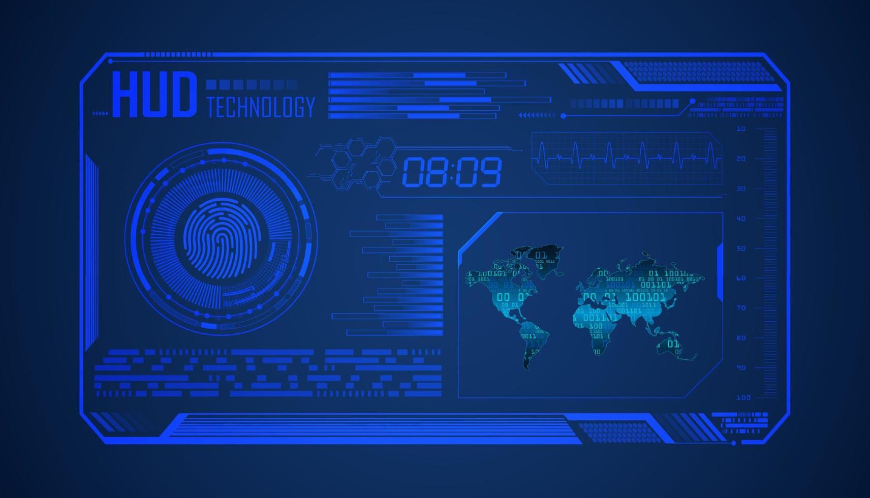 Modern HUD Technology Background vector