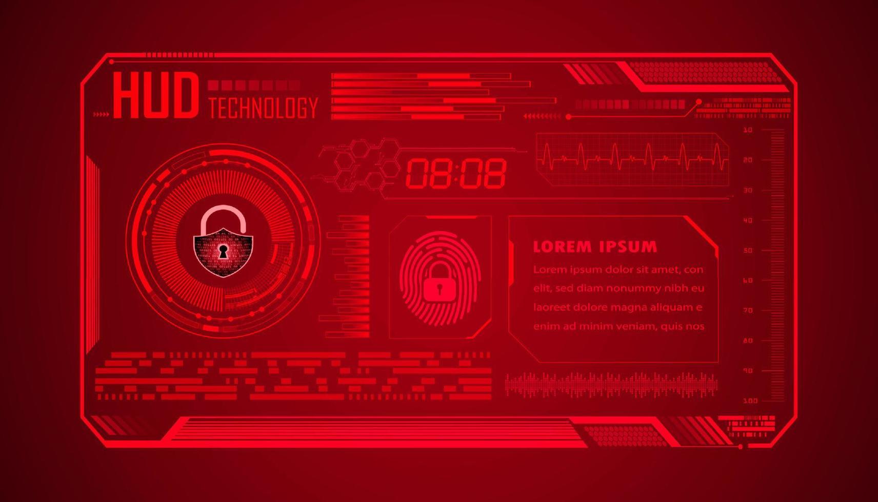Modern HUD Technology Background vector