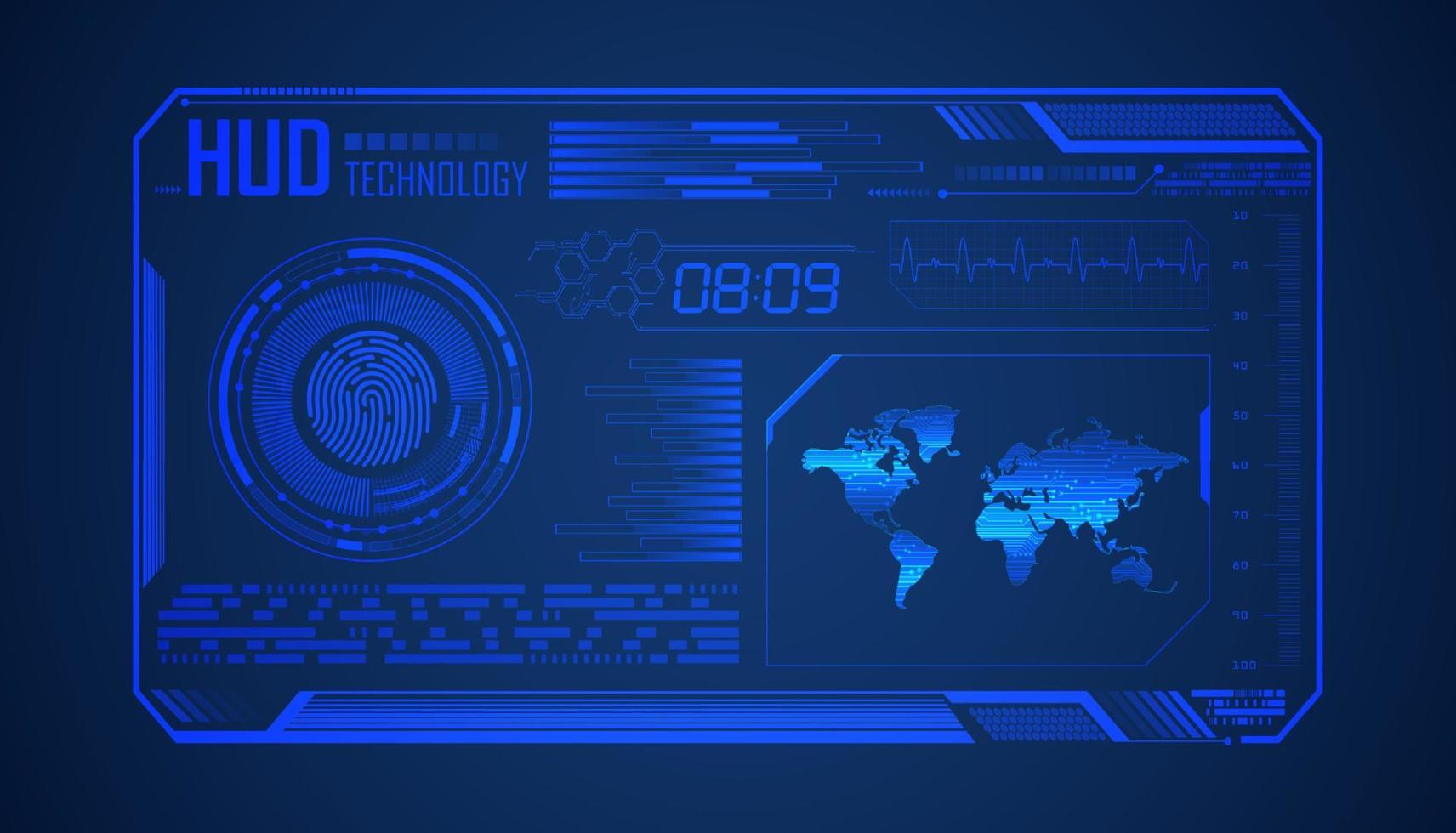 Modern HUD Technology Background vector