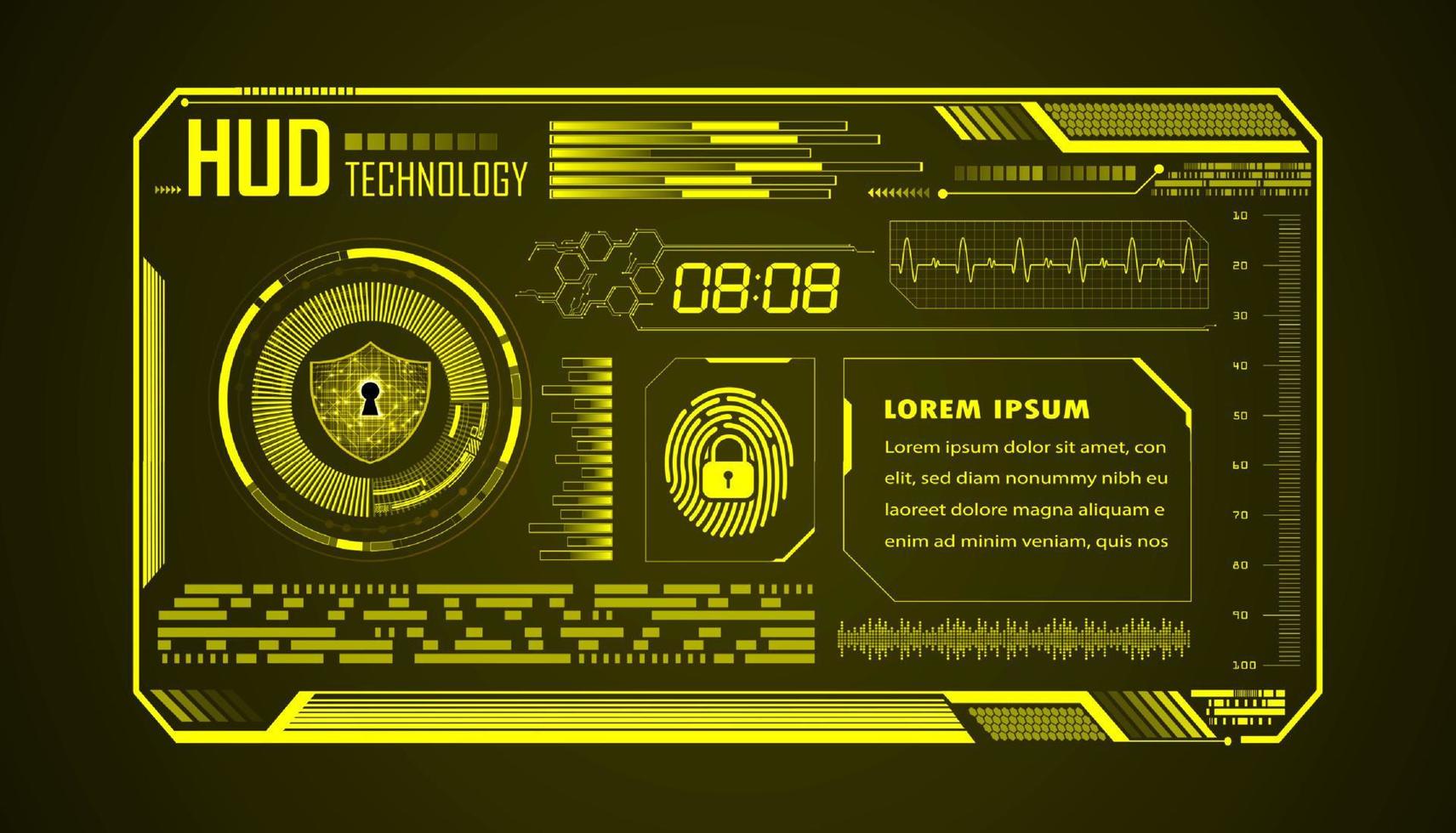 Modern HUD Technology Background vector