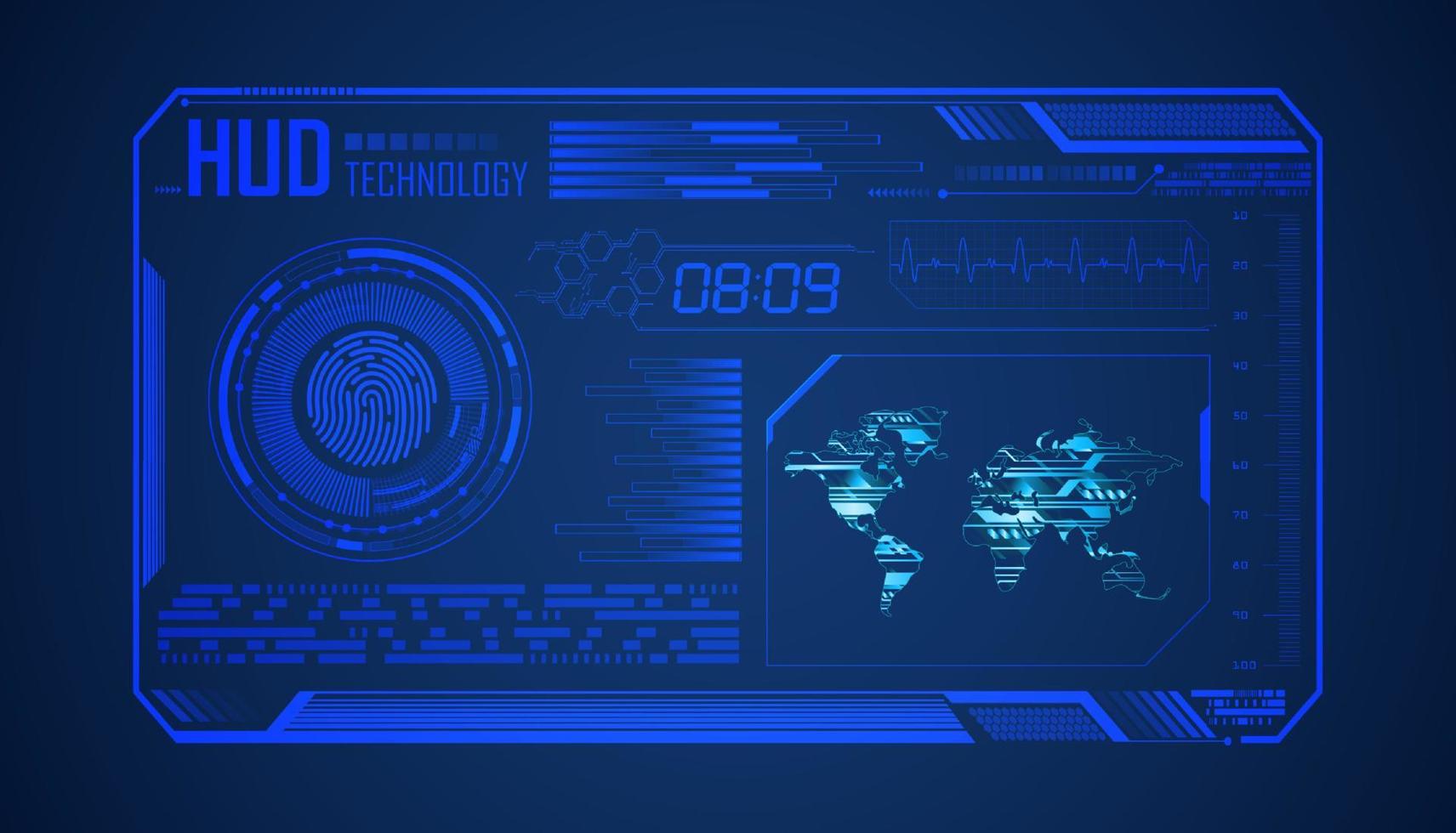 Modern HUD Technology Background vector