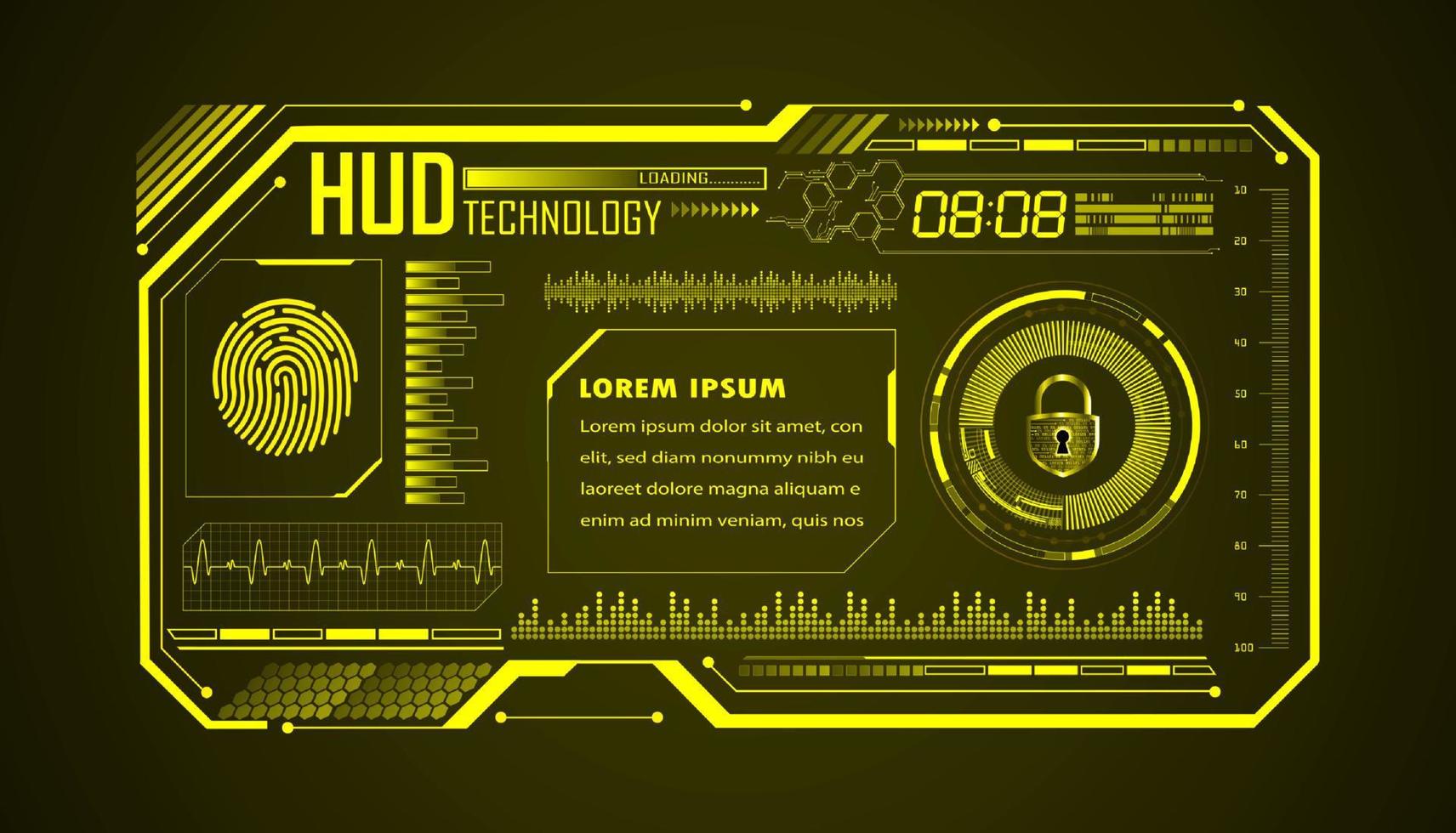 Modern HUD Technology Background vector