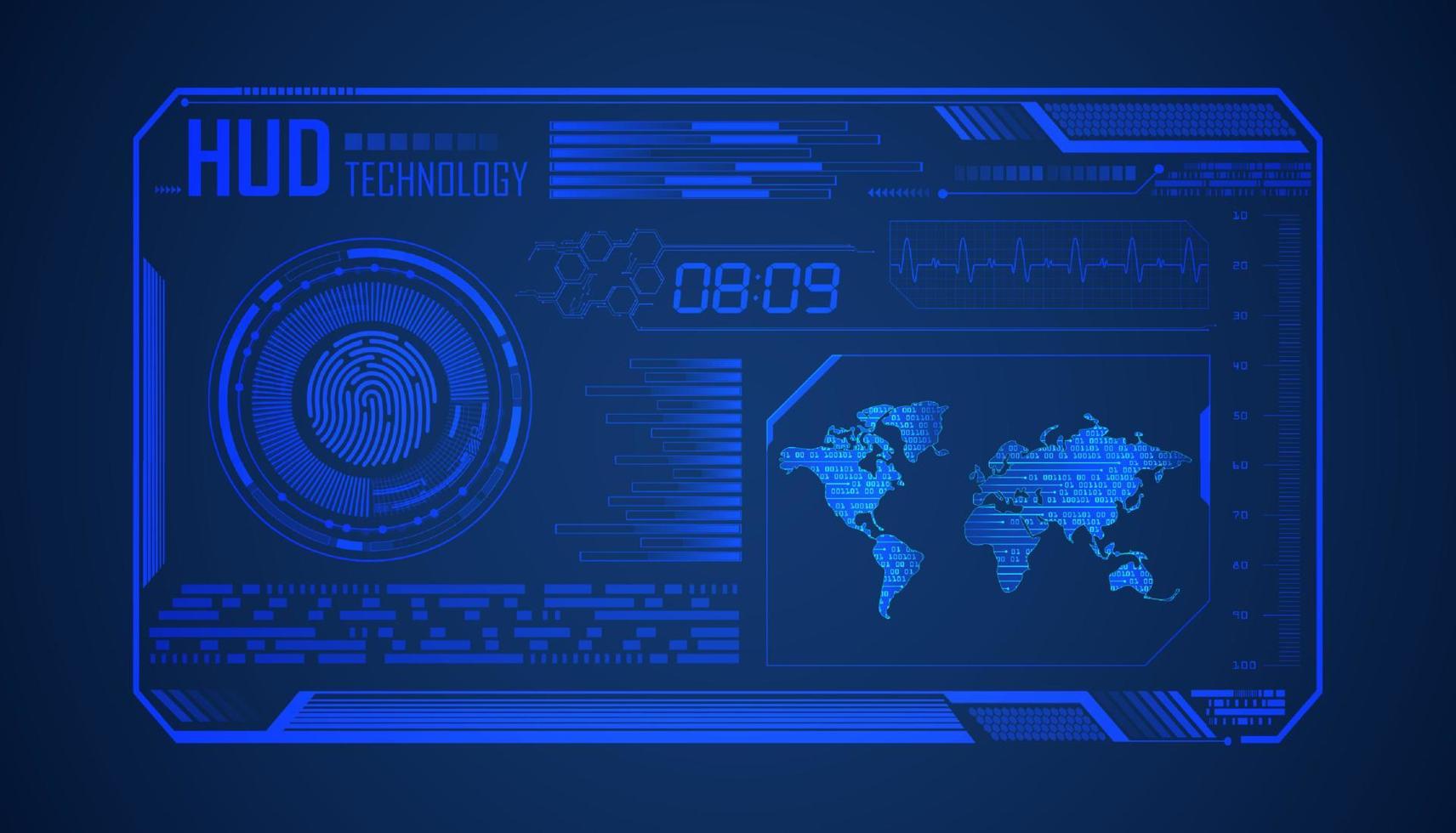 Modern HUD Technology Background vector
