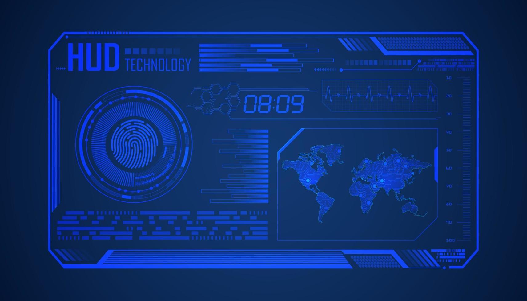 Modern HUD Technology Background vector