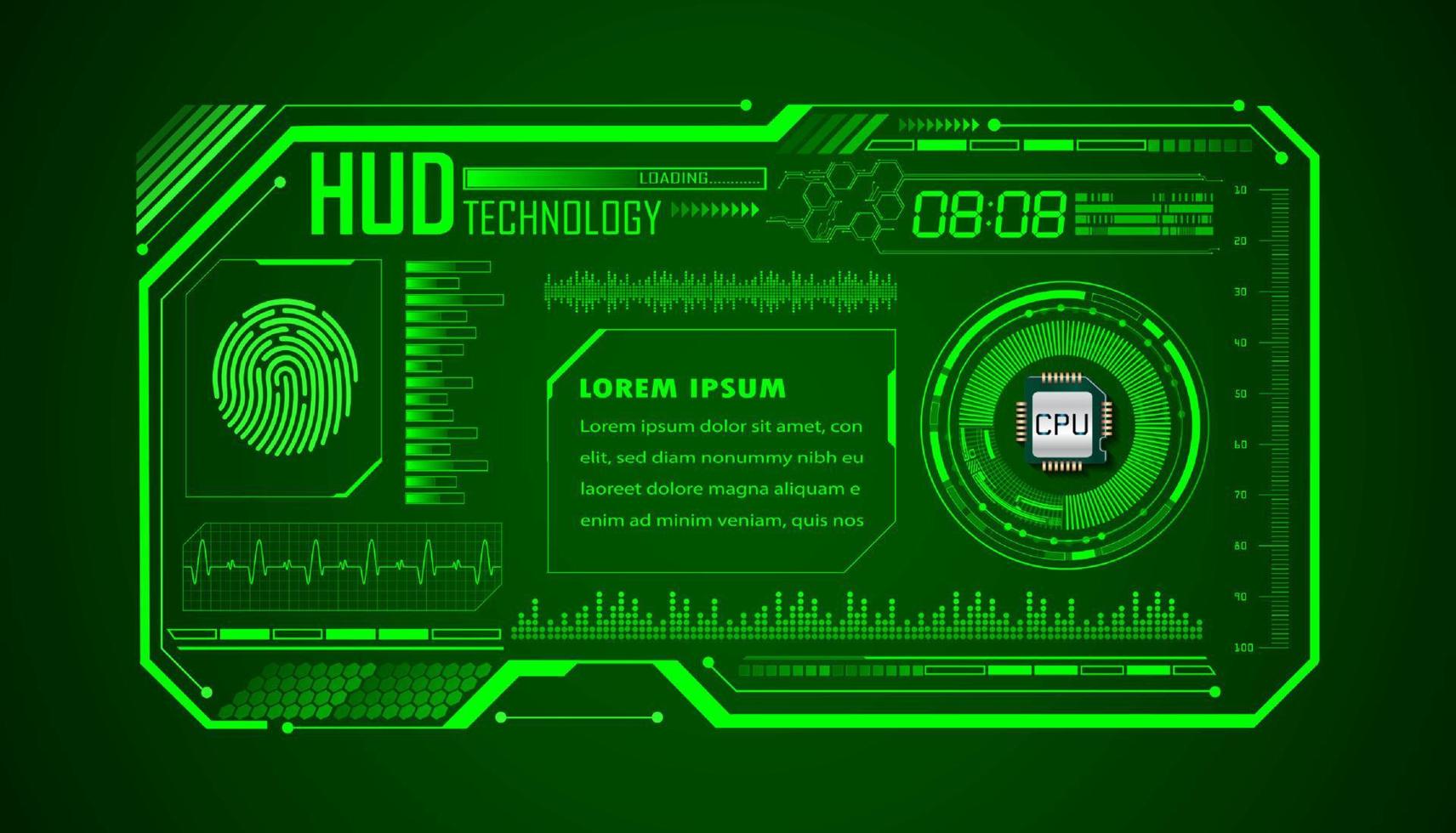 Modern HUD Technology Background vector