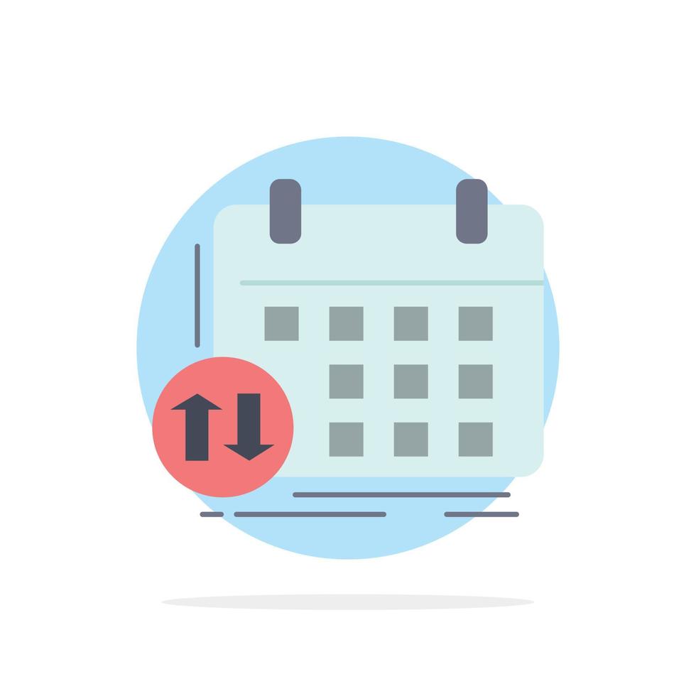 schedule classes timetable appointment event Flat Color Icon Vector