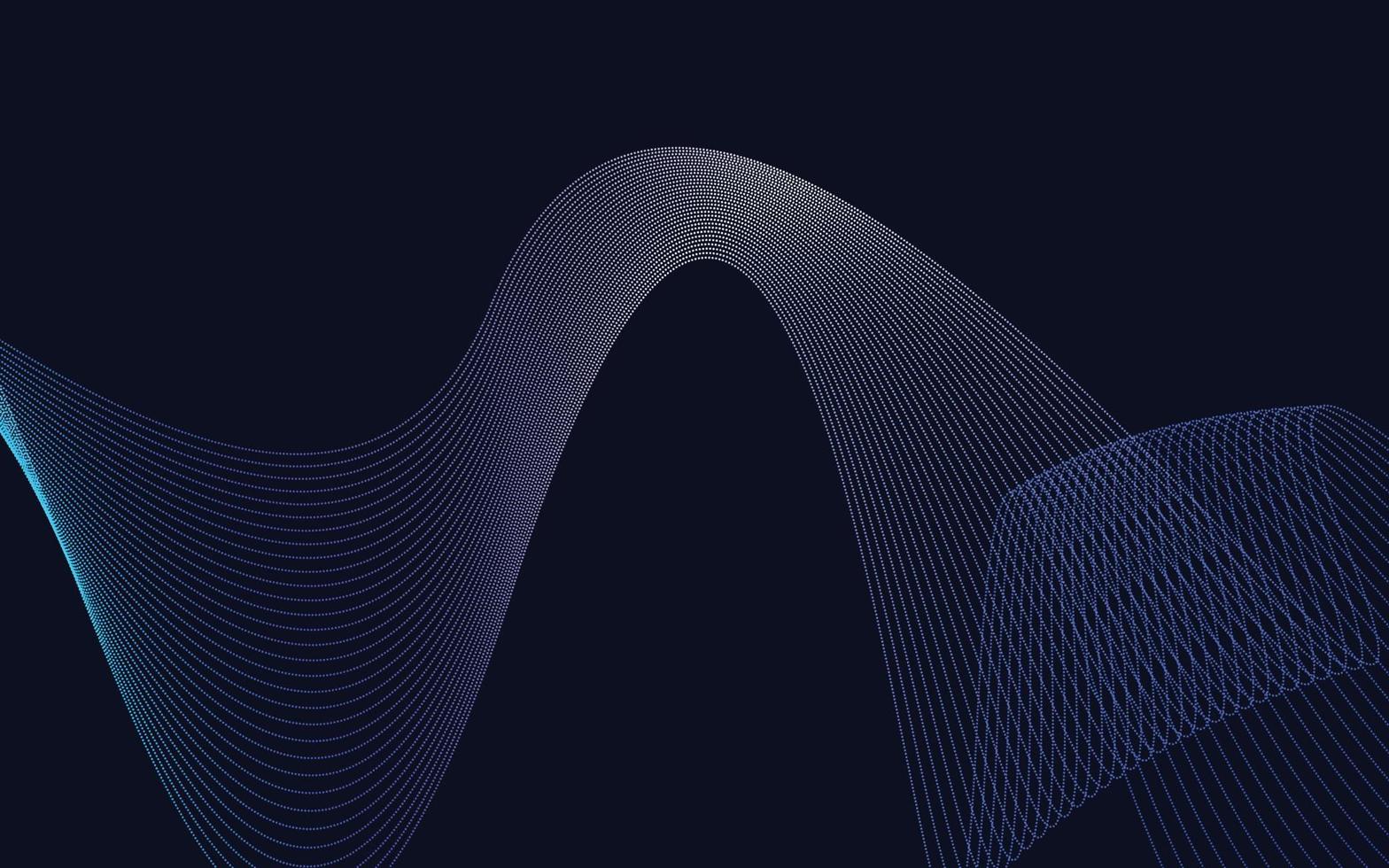 Wave with shadow. Abstract Blue Gradient lines on a background vector