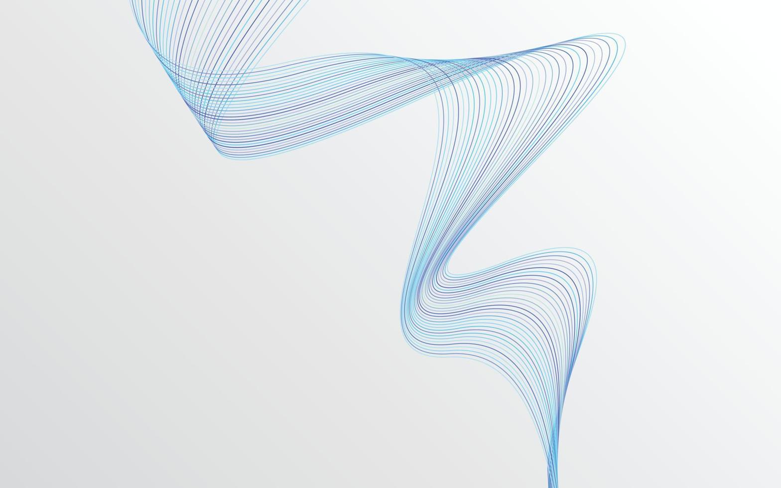 Stylish blue wavy lines abstract background design vector