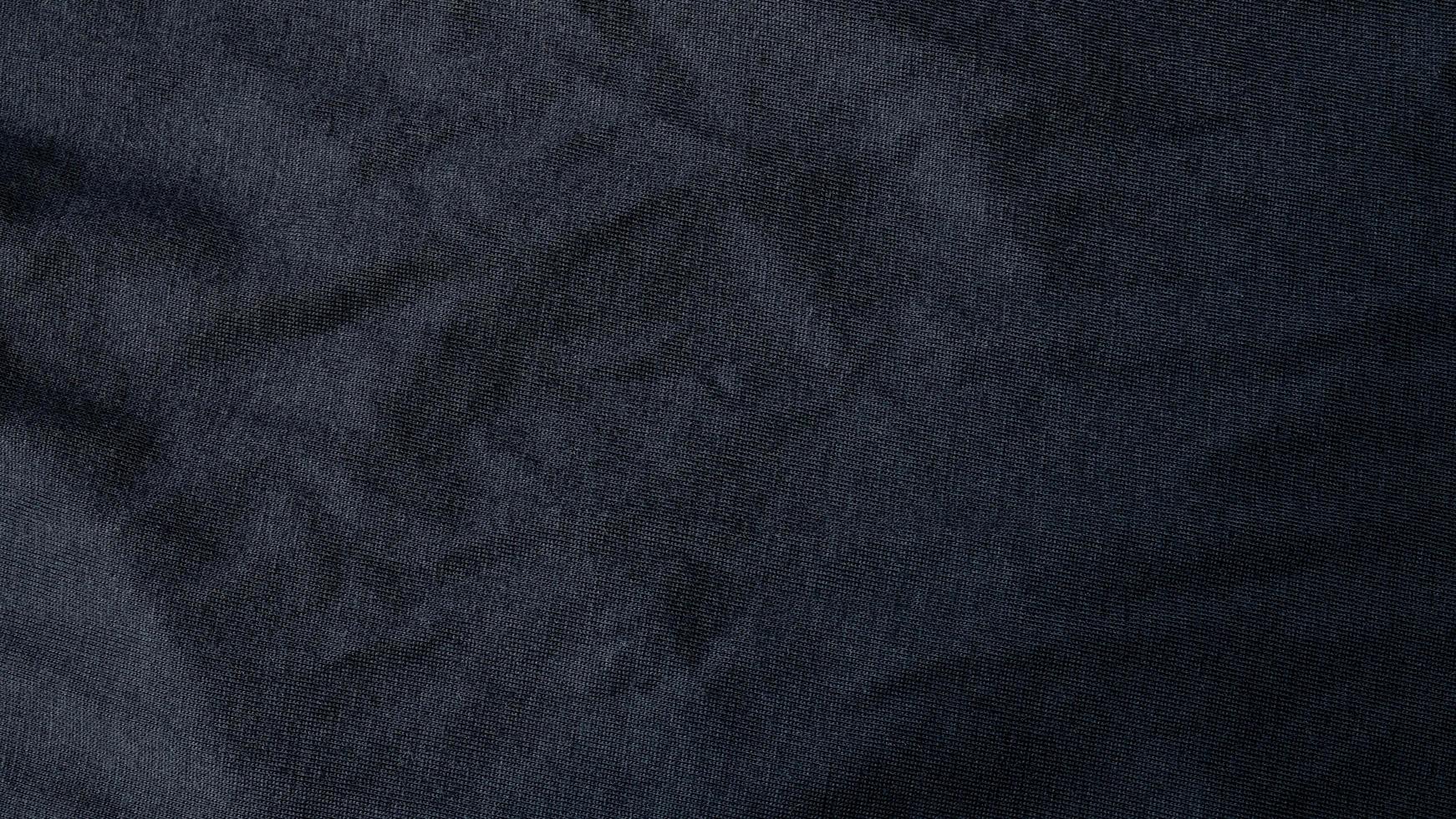 High resolution, detail shot of soft Black gray fabric background. Polyester and cotton clothing wallpaper with copy space for text. photo