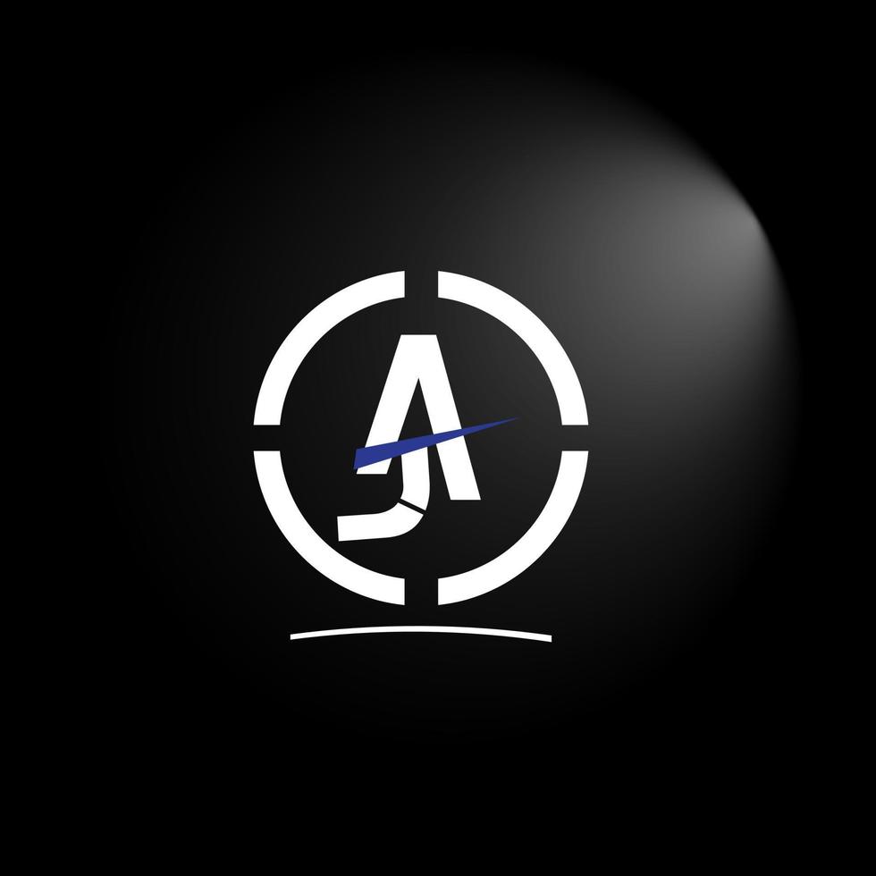 vector de diseño de logotipo creativo aj