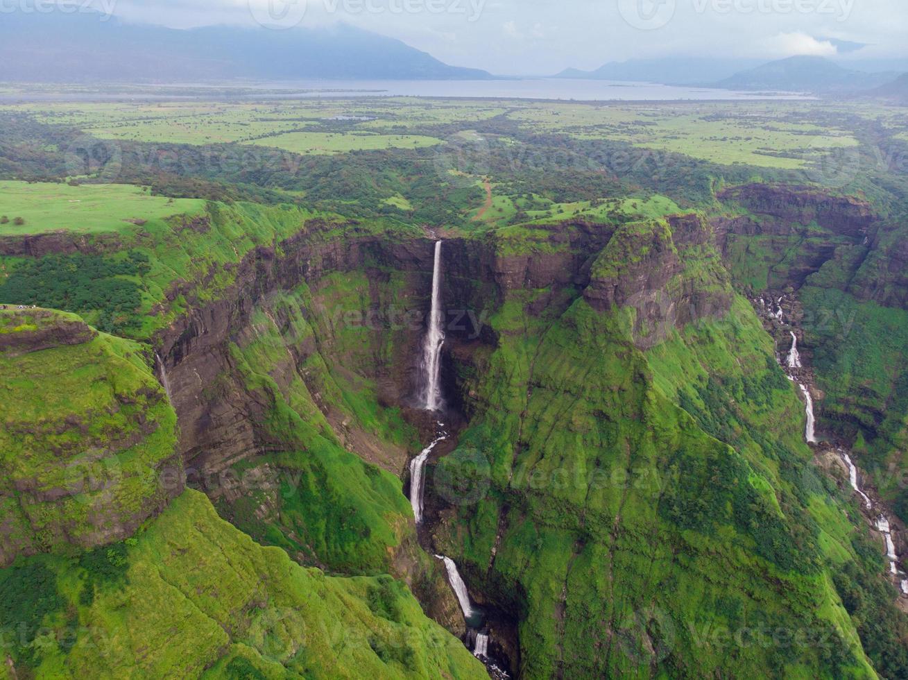 Kalu waterfall and paradise waterfall of malshej ghat photo