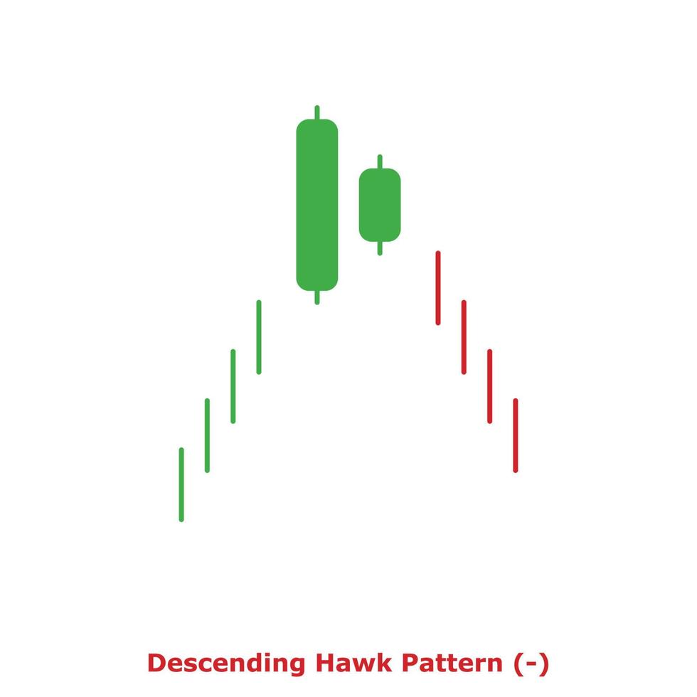Descending Hawk Pattern - Green and Red - Round vector