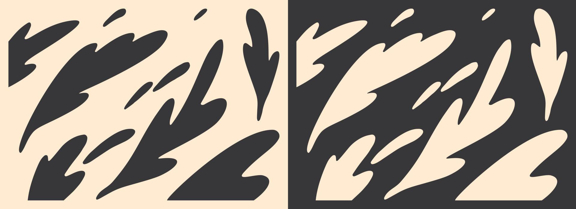 Heritage Craft Linocut Forest Set vector
