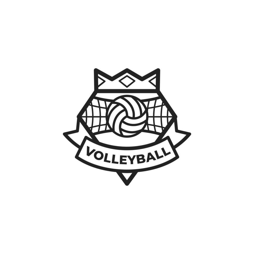 diseño de club de emblema de logotipo de voleibol vector