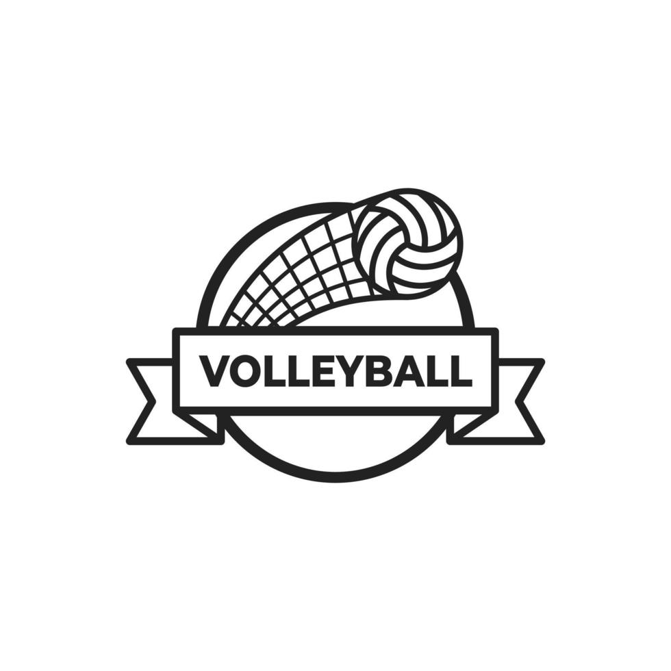 diseño de club de emblema de logotipo de voleibol vector