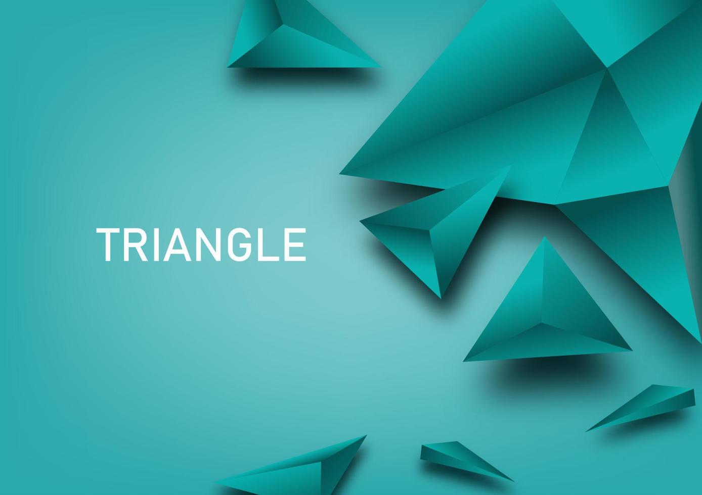 Abstract green color polygon triangle geometric background.Design for cards, brochures, banners. vector