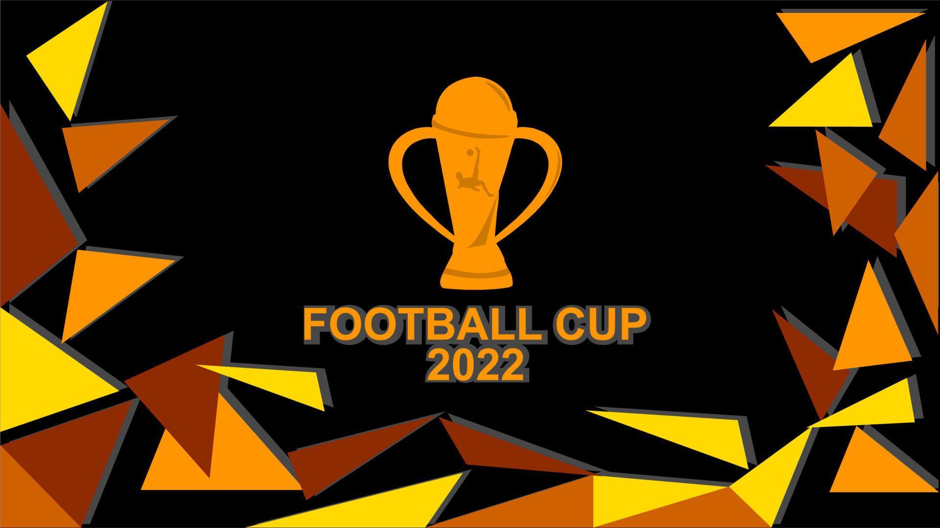 Football background with trophy icon black gold template design vector