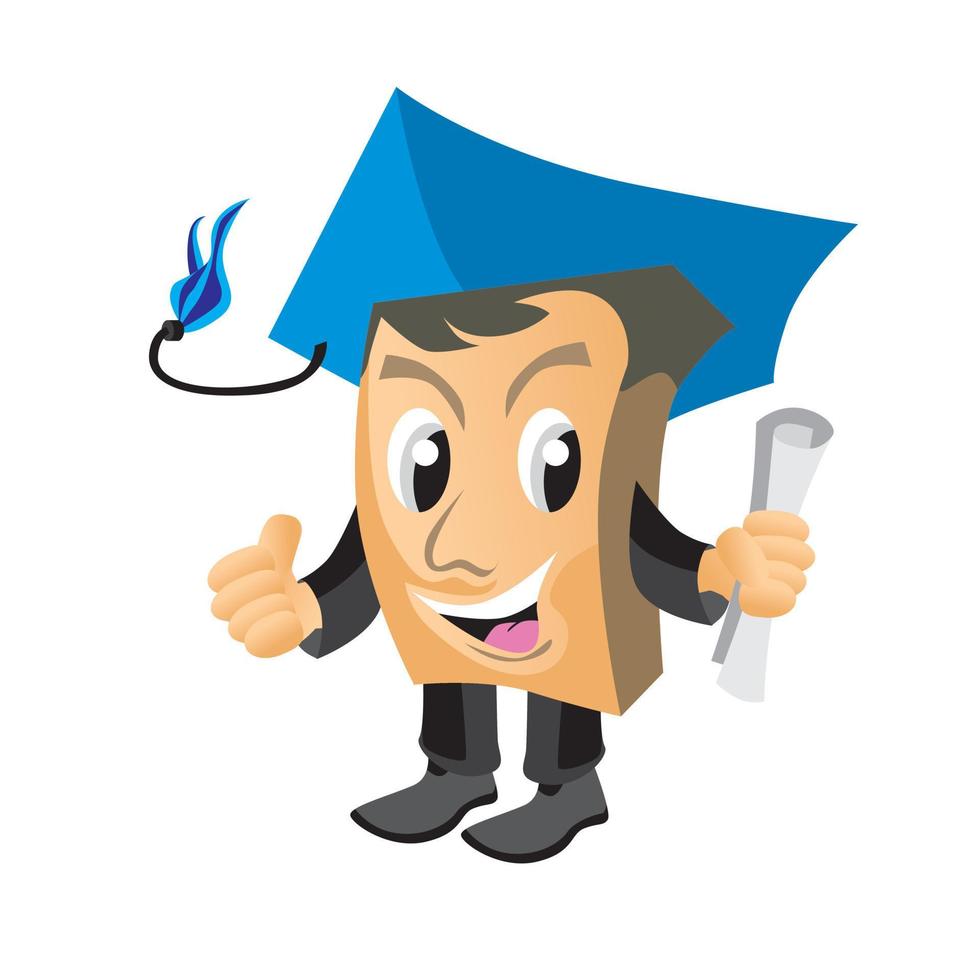 mascot for school and college graduation vector