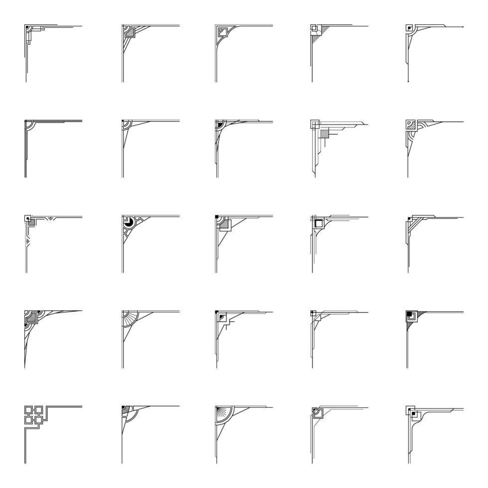 Set of Decorative Corner vector
