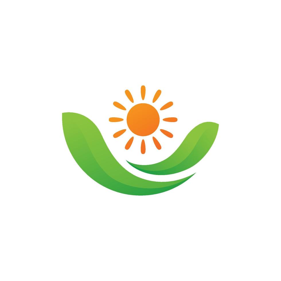 sun farm logo Vector icon design illustration