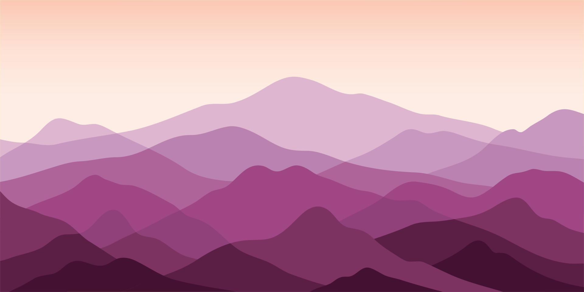 color de las montañas, ondas translúcidas, forma de vidrio abstracto, fondo moderno, ilustración vectorial de diseño vector