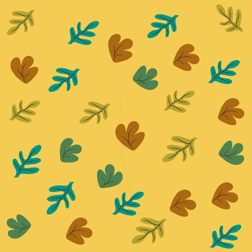 patrón abstracto de ilustración de hojas de otoño vector