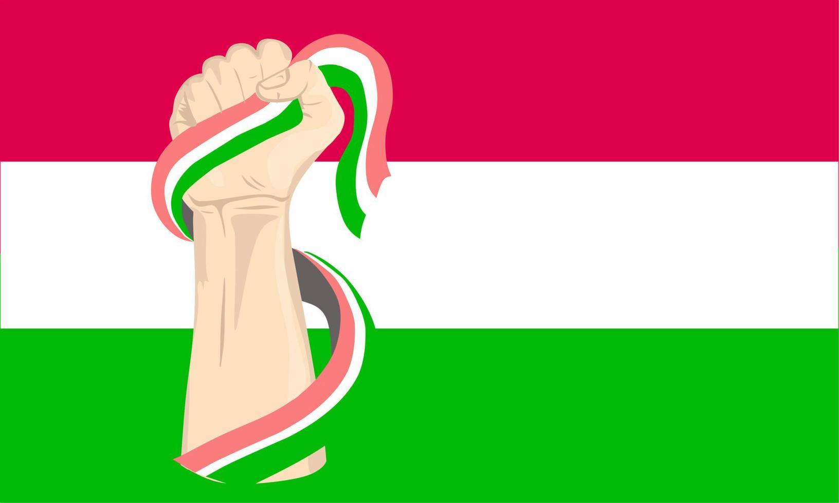 diseño plano. diseño de pancartas vector. día de la independencia húngara. 23 de octubre. diseño web. icono. vector
