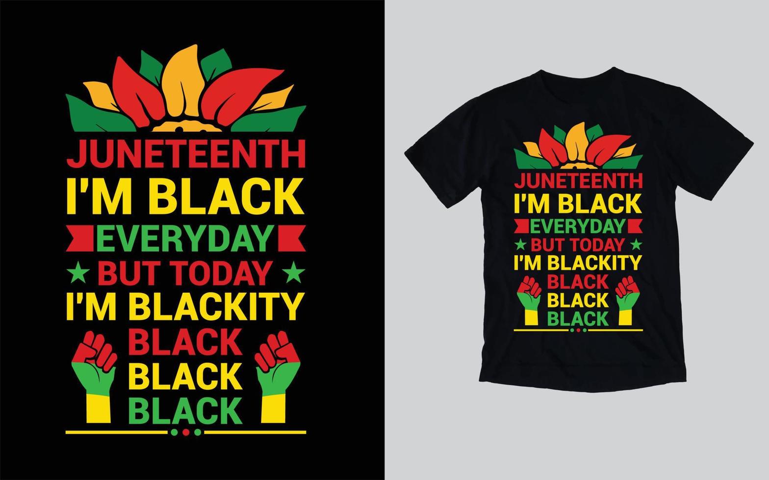 Juneteenth typography t-shirt design, Juneteenth Celebration, Happy Juneteenth day, Black History vector