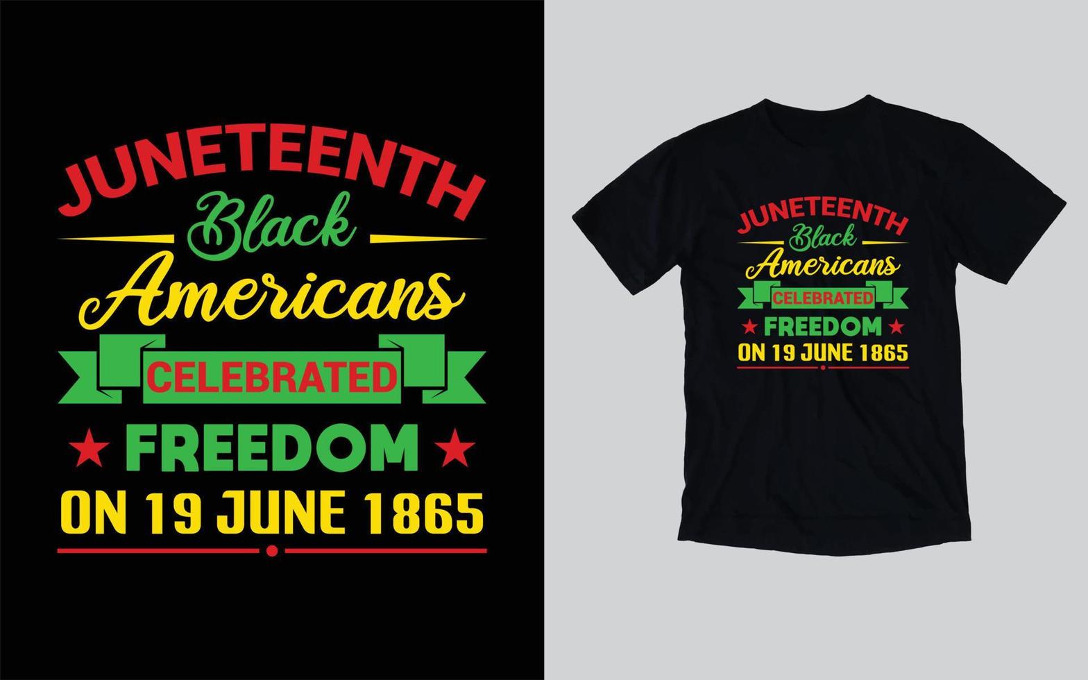 Juneteenth typography t-shirt design, Juneteenth Celebration, Happy Juneteenth day, Black History vector