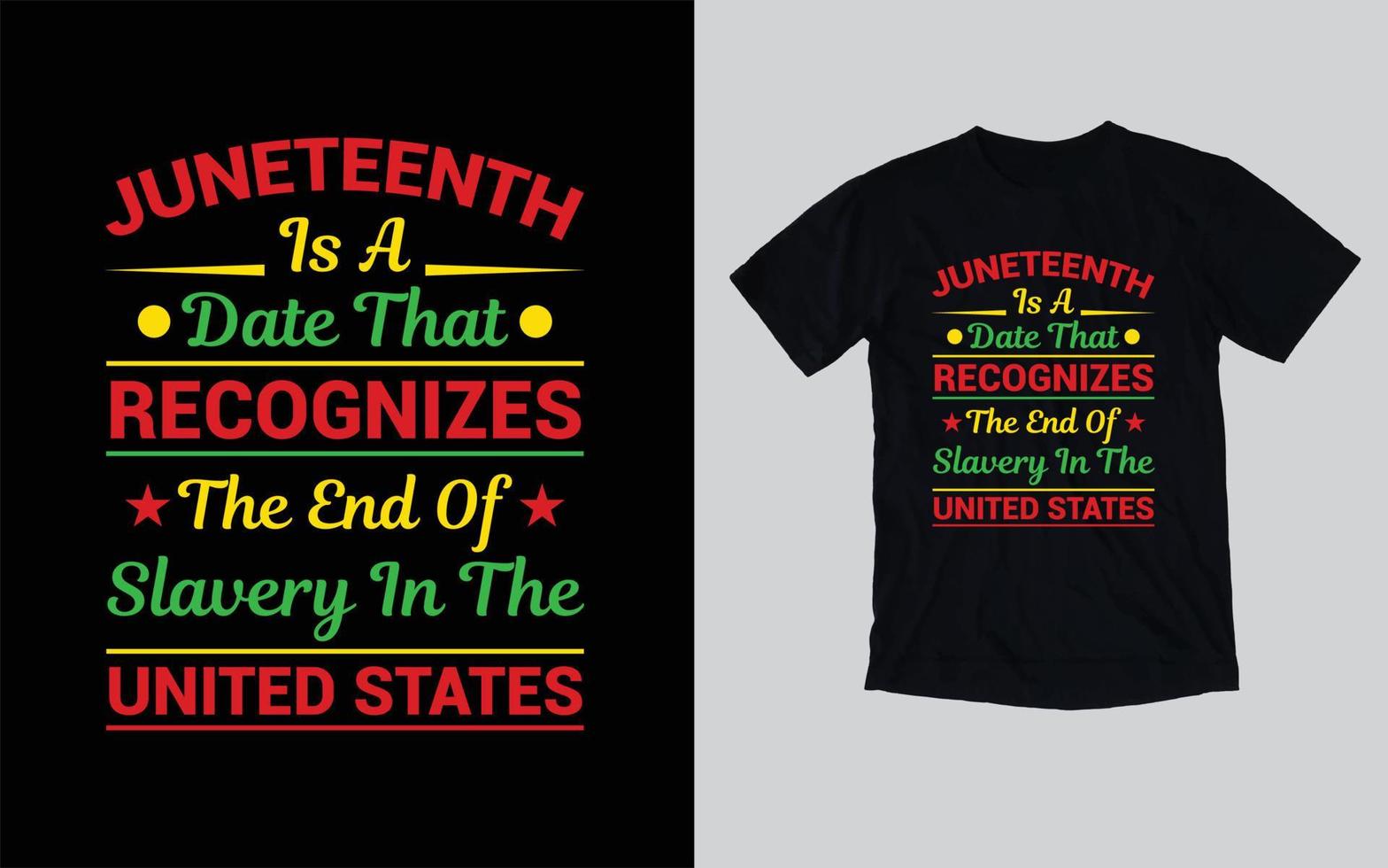 Juneteenth typography t-shirt design, Juneteenth Celebration, Happy Juneteenth day, Black History vector