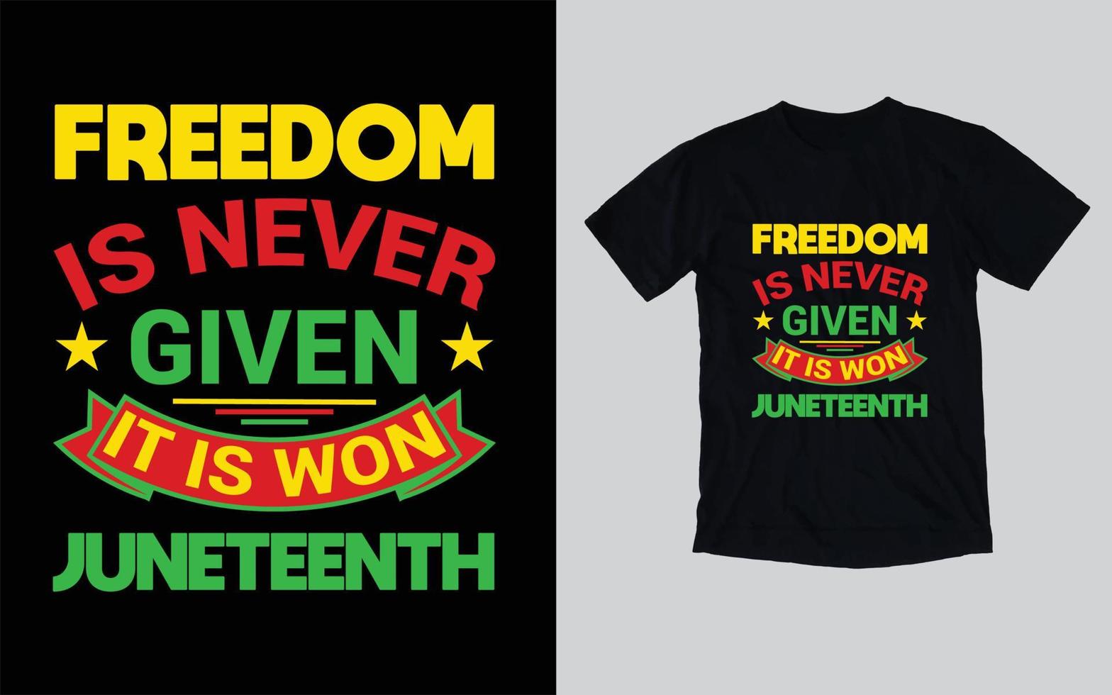 Juneteenth typography t-shirt design, Juneteenth Celebration, Happy Juneteenth day, Black History vector