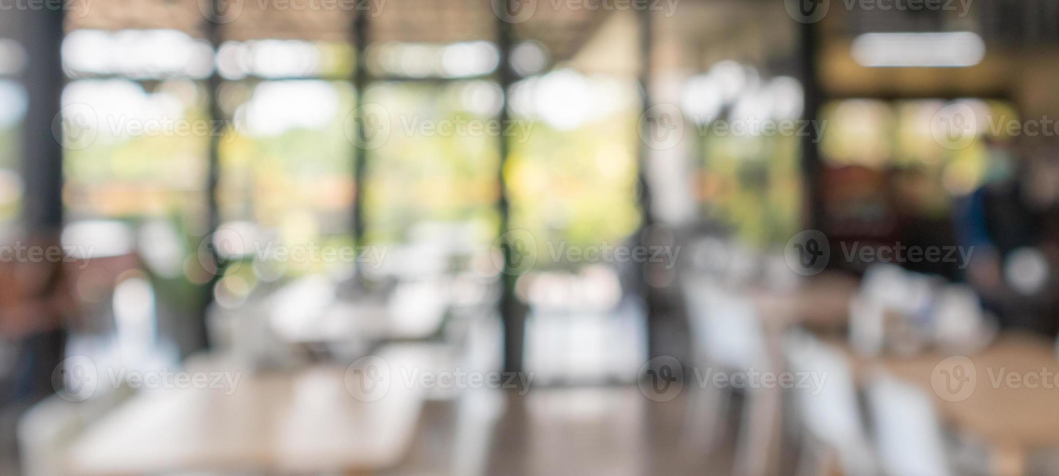 cafe restaurant interior blur for background photo