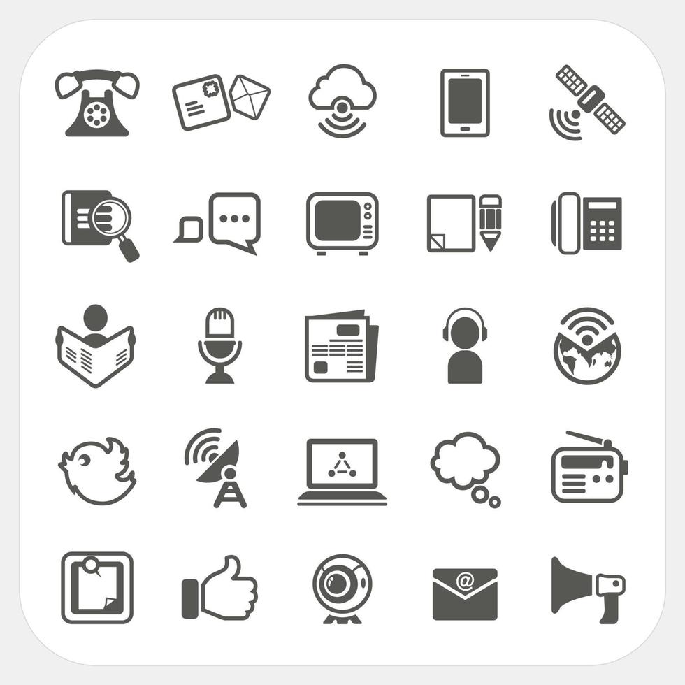 Communication icons set vector