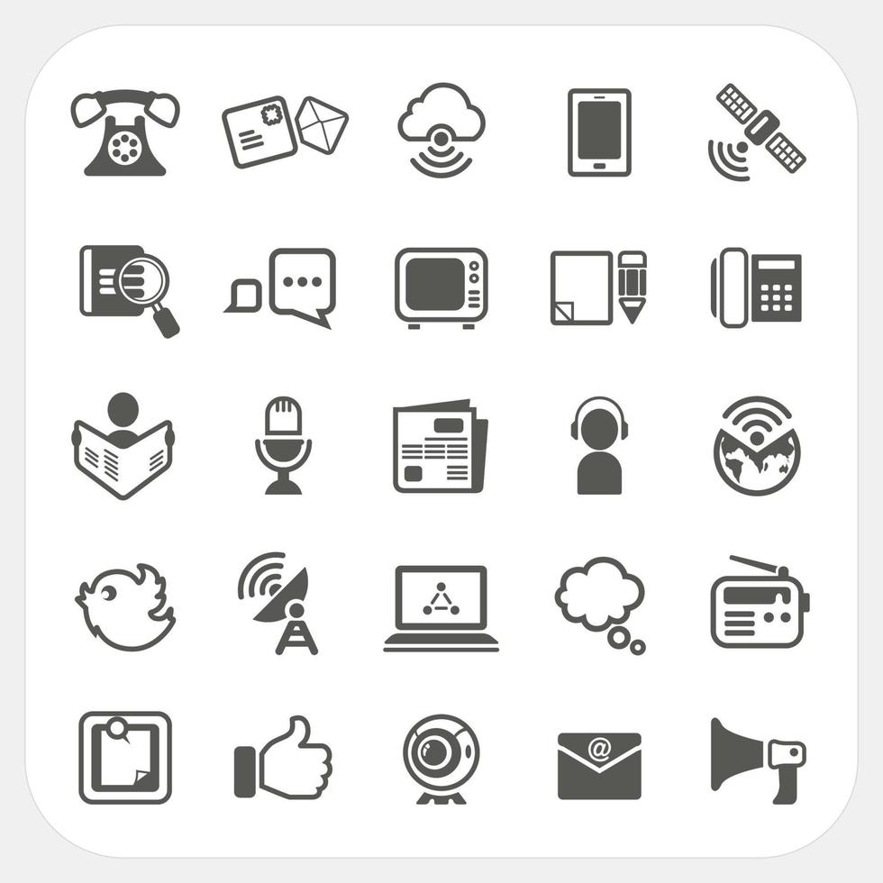 conjunto de iconos de comunicación vector