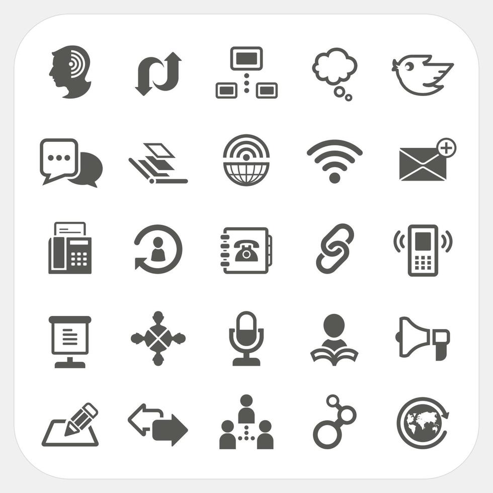 Communication icons set vector