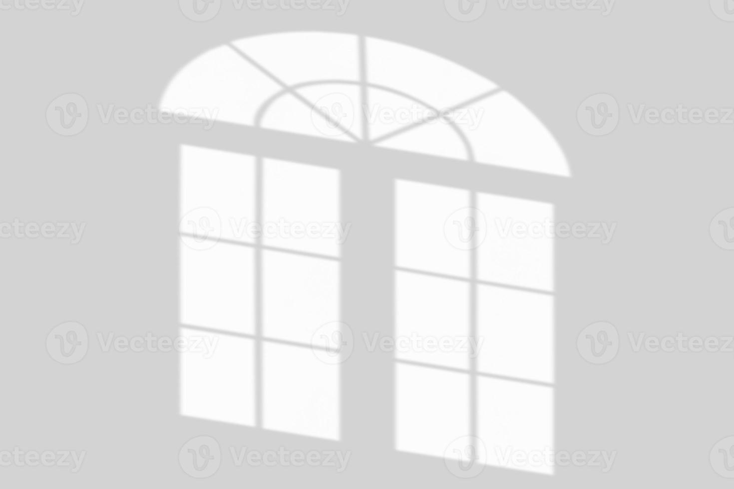 Window shadow drop on white wall background photo