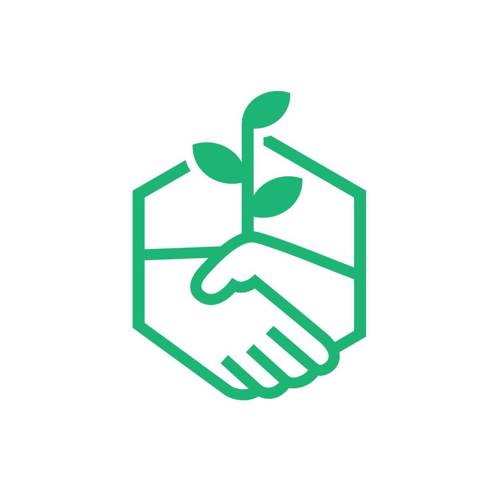 Business handshake icon, contract agreement flat vector icon for app and website