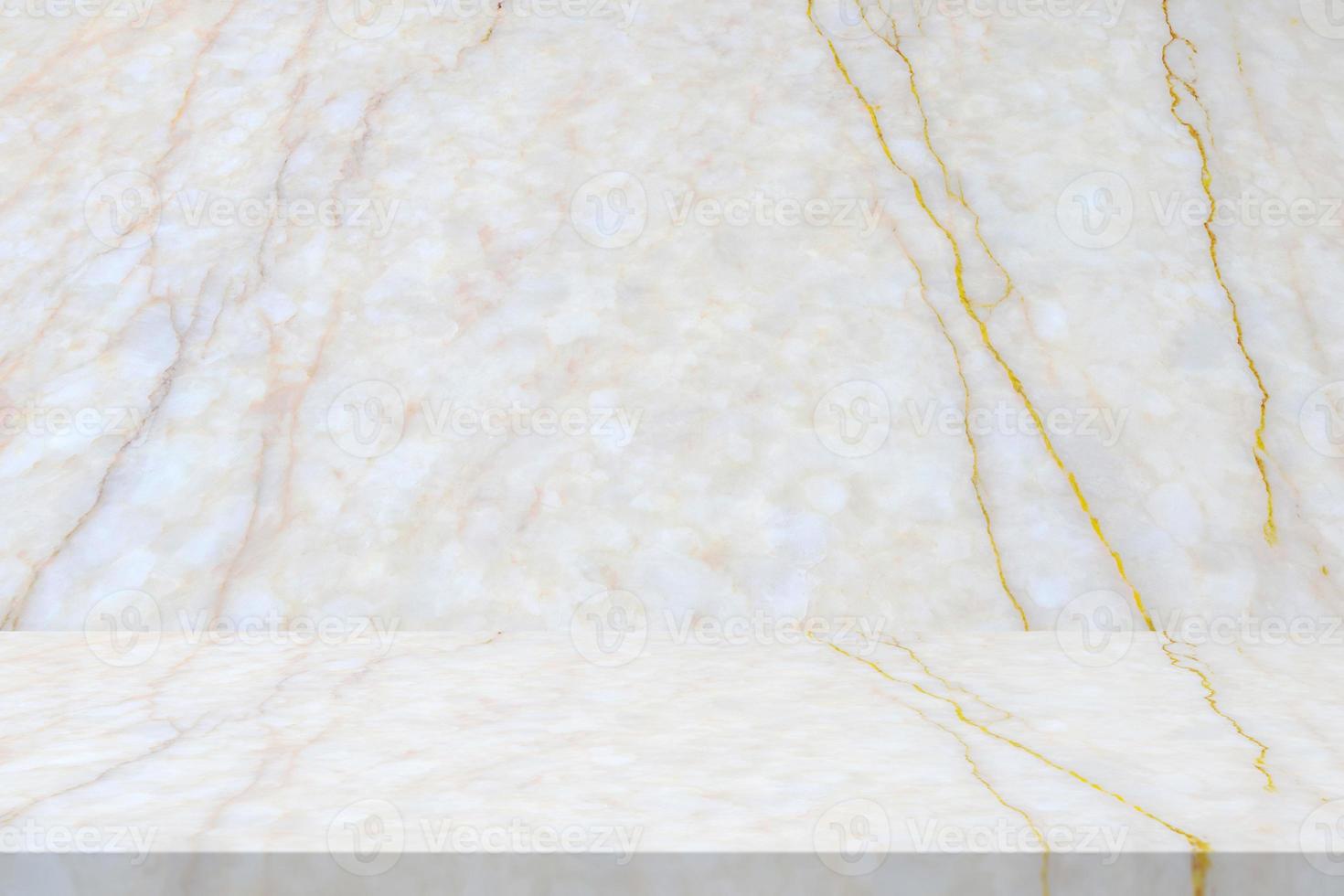 white marble table with natural wall texture background for mockup product display template photo