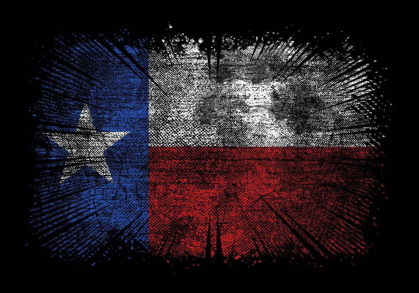 grunge texas flag vector