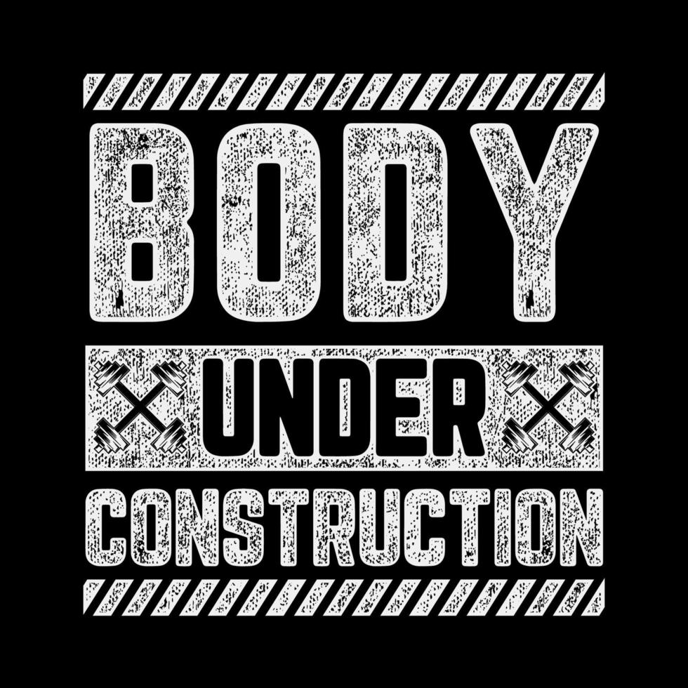 Body Under Construction, design typography stock vector 13002770 Vector