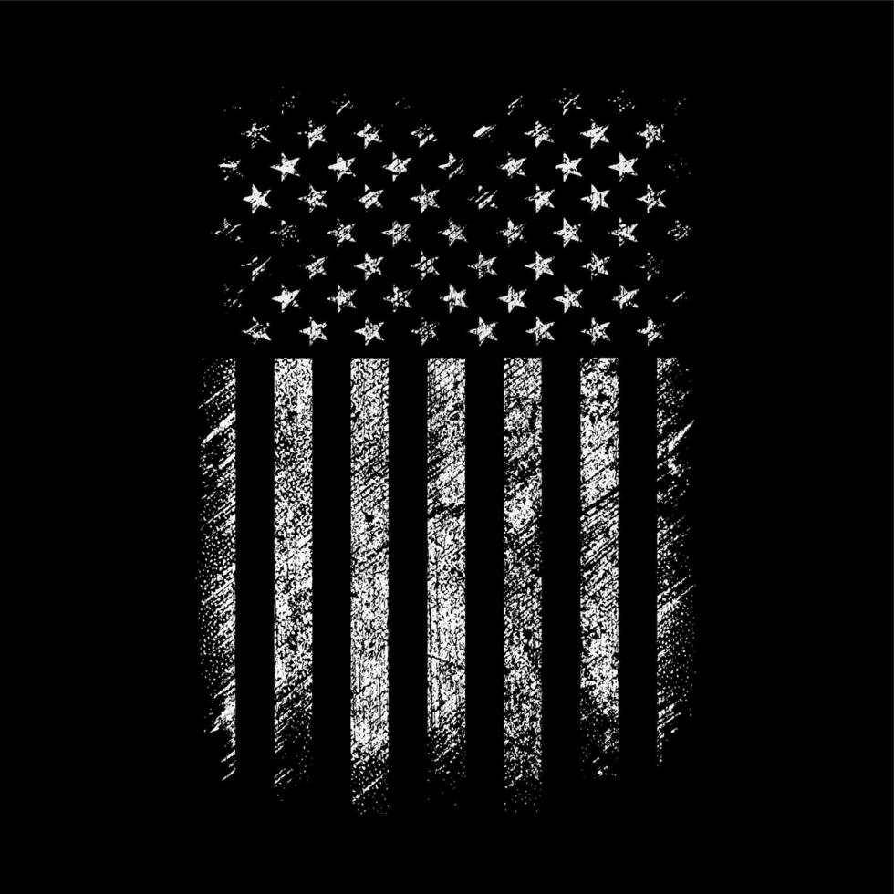 grunge usa flag vector design.