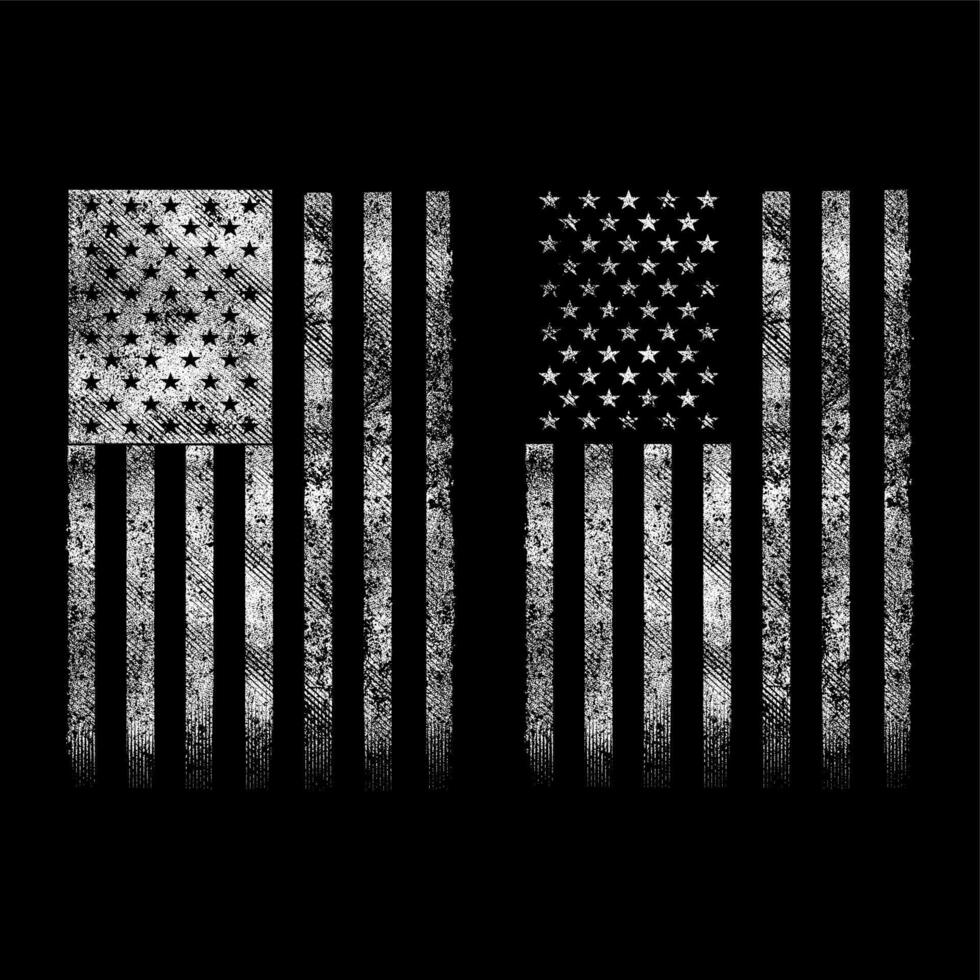 grunge usa flag vector design.