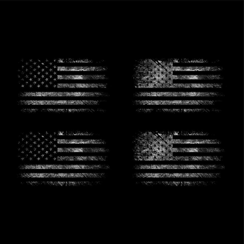 grunge usa flag vector design.